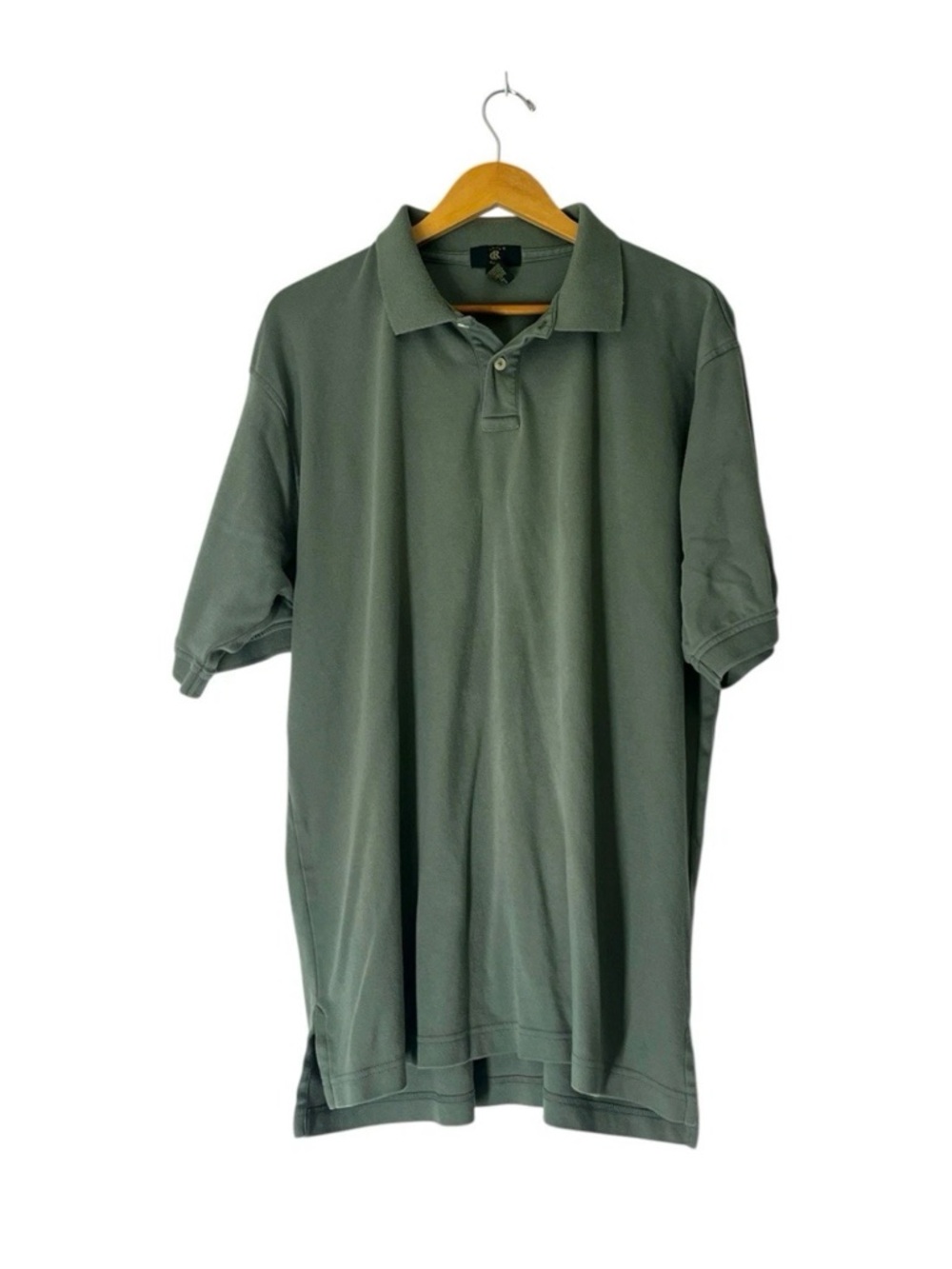 Charter Club Men’s Size XL Short Sleeve Polo Shirt Green Cotton